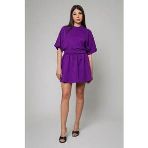 Set Amara Tricou Oversized si fusta scurta Mauve Mov imagine