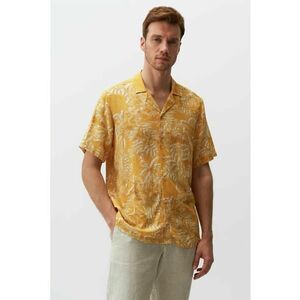 Camasa din amestec de in cu imprimeu tropical imagine