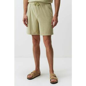 Pantaloni scurti cu snur si buzunare laterale - Bej - imagine