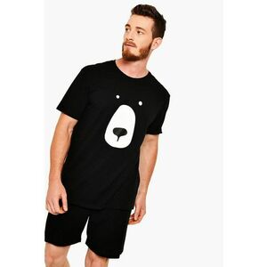 Pijama din bumbac cu imprimeu grafic imagine