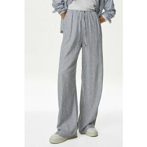 Pantaloni din amestec de in cu croiala ampla imagine