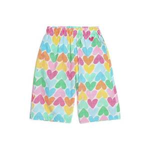 Pantaloni de bumbac cu imprimeu cu inimi imagine