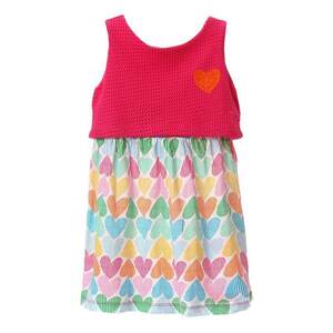 Rochie combi cu imprimeu cu inimi imagine