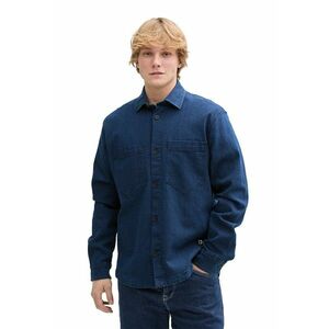 Jacheta-camasa din denim cu buzunare pe piept imagine