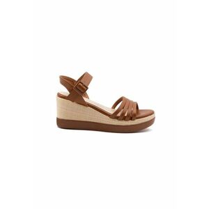 Sandale wedge din piele ecologica imagine