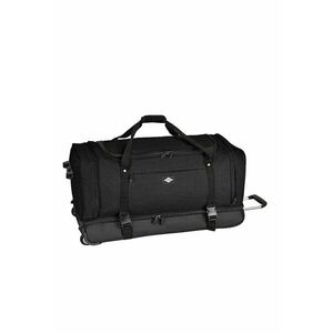 Geanta de voiaj cu role XL 2 compartimente - poliester 600D/bumbac - 80 cm - negru imagine