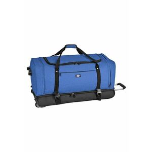 Geanta de voiaj cu role XL 2 compartimente - poliester 600D/bumbac - 80 cm - albastru imagine