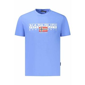 Tricou S-Aylmer barbati - cu imprimeu cu text - Regular Fit - Albastru deschis - imagine