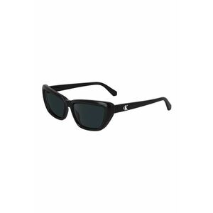 Ochelari de soare cat-eye cu logo - Negru - Argintiu - imagine