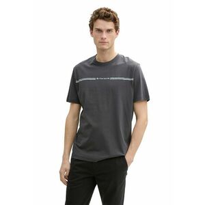 Tricou din bumbac cu decolteu la baza gatului imagine