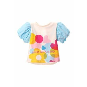Tricou de bumbac cu funda pe partea din spate imagine