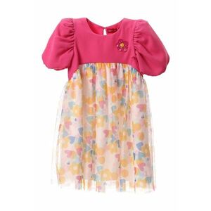 Rochie combi cu maneci bufante imagine