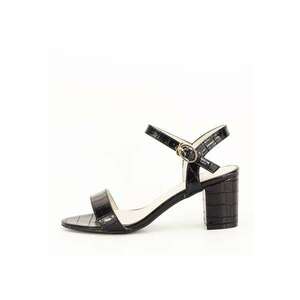 Sandale negre cu imprimeu Violeta 130 8346 imagine