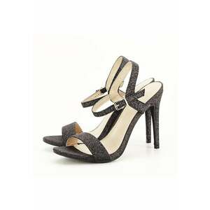 Sandale negre cu toc inalt Mia 131 8458 imagine