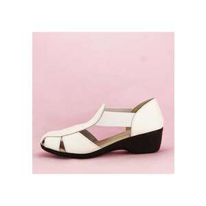 Sandale albe din piele naturala Calypso 127 8096 imagine