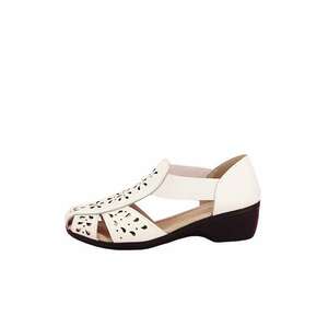 Sandale albe din piele naturala Ozana M5 8154 imagine