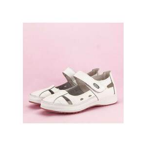 Balerini piele naturala Aurora alb M5 1669 imagine
