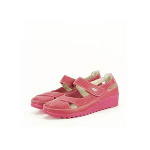 Balerini piele naturala Teo rosu M5 1759 imagine