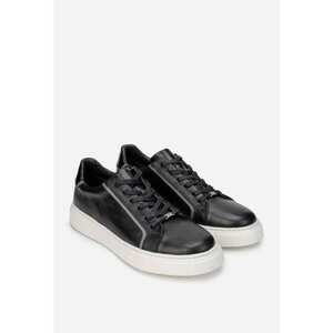 Pantofi barbati piele neagra imagine