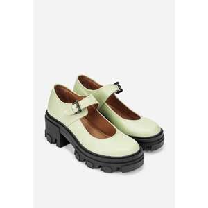 Pantofi dama verzi din piele imagine
