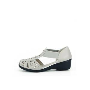 Sandale gri din piele naturala Ozana M5 14827 imagine