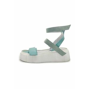 Sandale wedge din piele si piele intoarsa imagine