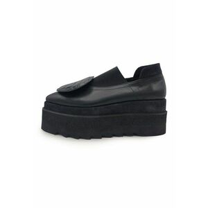 Pantofi flatform din piele cu varf ascutit imagine