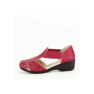 Sandale rosii din piele naturala Ozana M5 8160 imagine