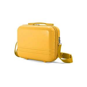 Geanta de cosmetice BZ 5827 - ABS - 31x26x15 cm - curea reglabila - interior organizat - galben mustar imagine