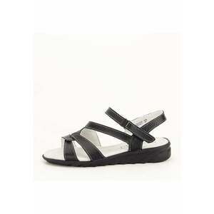 Sandale negre din piele naturala Suzana M5 8147 imagine