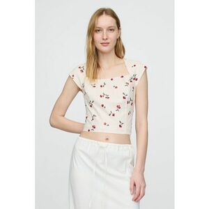 Bluza crop cu model cu fructe imagine