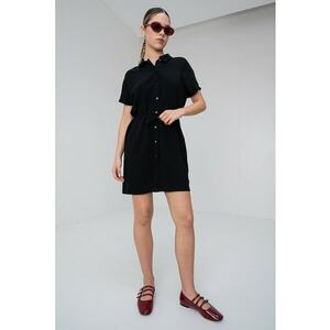 Rochie-camasa mini cu un cordon in talie imagine