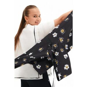Jacheta cu gluga si imprimeu floral imagine