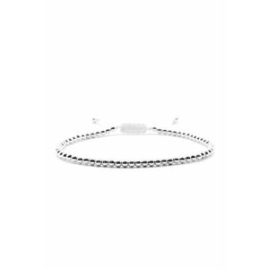 Bratara cu bile din Argint 925 - snur reglabil - unisex imagine
