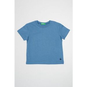 Tricou din bumbac cu decolteu la baza gatului imagine