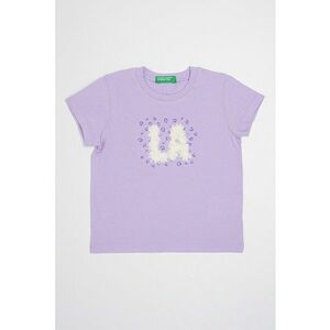Tricou de bumbac cu decolteu la baza gatului imagine