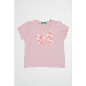Tricou de bumbac cu decolteu la baza gatului imagine