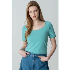 Tricou cambrat cu model uni imagine