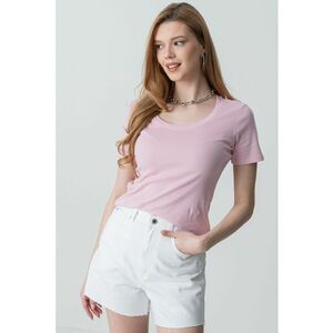 Tricou din bumbac cu decolteu rotund imagine