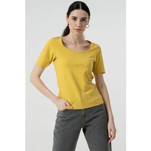 Tricou cambrat cu model uni imagine