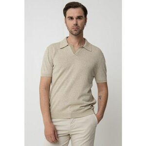 Tricou polo slim fit din amestec de bumbac imagine