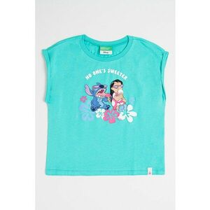 Tricou de bumbac cu imprimeu Lilo&Stitch imagine