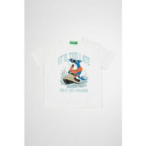 Tricou de bumbac cu imprimeu grafic imagine