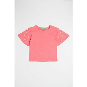 Tricou de bumbac cu aplicatii de strasuri imagine