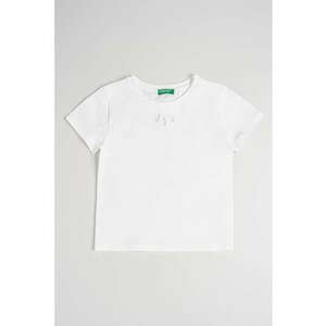 Tricou din amestec de bumbac cu detalii brodate imagine