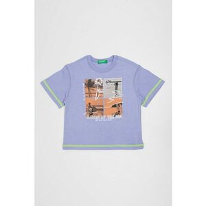 Tricou de bumbac cu imprimeu grafic imagine