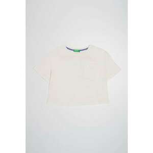 Tricou de bumbac cu buzunar pe piept imagine