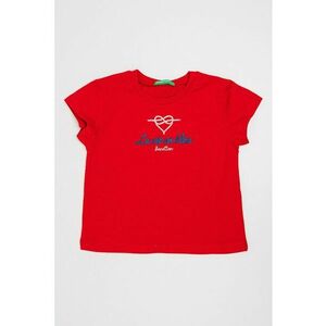 Tricou cu decolteu la baza gatului si imprimeu grafic imagine