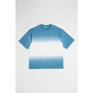 Tricou cu decolteu la baza gatului si model tie-dye imagine