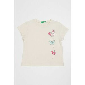 Tricou cu decolteu la baza gatului si imprimeu grafic imagine